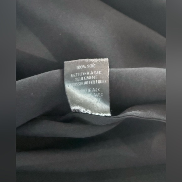 NWT Nili Lotan Montaine Silk Blouse Black $720 Sz L - Picture 5 of 10